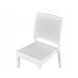 4 baltų Fossano sodo kėdžių rinkinys