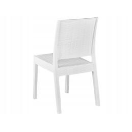 4 baltų Fossano sodo kėdžių rinkinys