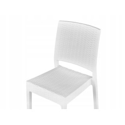 4 baltų Fossano sodo kėdžių rinkinys