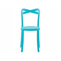 Baltas balkono baldų komplektas su mėlynu sersale/camogli