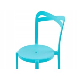 Baltas balkono baldų komplektas su mėlynu sersale/camogli