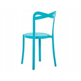 Baltas balkono baldų komplektas su mėlynu sersale/camogli