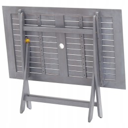 Vidaxl 5 dalių sodo baldų komplektas, akacijos mediena, pilka, 278921