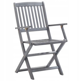 Vidaxl 5 dalių sodo baldų komplektas, akacijos mediena, pilka, 278921