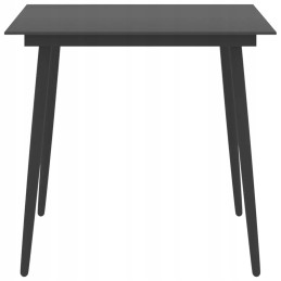 5 dalių sodo baldų komplektas, juodas