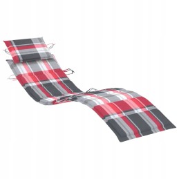 Šezlongai su pagalvėlėmis ir stalu, 2 vnt., medžio masyvo