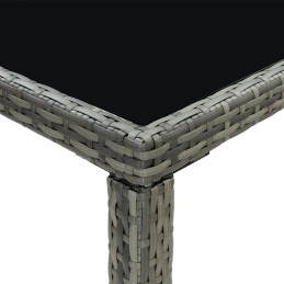 7 dalių baro komplektas sodui su rotango pagalvėlėmis