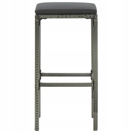 7 dalių baro komplektas sodui su rotango pagalvėlėmis