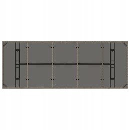 Sodo stalas su stikliniu stalviršiu, pilkas 240x90x75cm