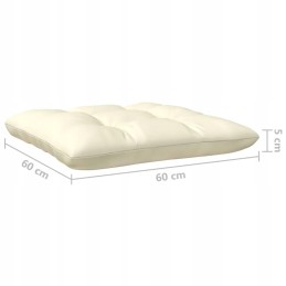 Vidaxl 4 dalių sodo sofos komplektas, kreminės pagalvės, pušis