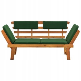 Lumarko sodo suoliukas su pagalvėlėmis, 2 viename, 190 cm