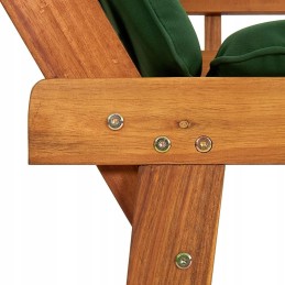 Lumarko sodo suoliukas su pagalvėlėmis, 2 viename, 190 cm