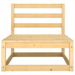 Vidaxl 4 dalių sodo baldų komplektas, pušies masyvo