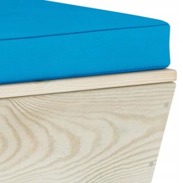 Vidaxl 5 dalių poilsio komplektas iš padėklų, su pagalvėmis, eglė