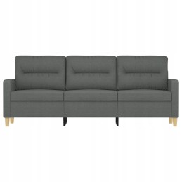Vidaxl trivietė sofa, tamsiai pilka, 180 cm, apmušta audiniu