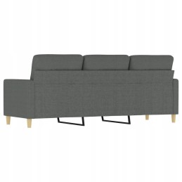 Vidaxl trivietė sofa, tamsiai pilka, 180 cm, apmušta audiniu
