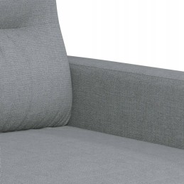 Vidaxl trivietė sofa, šviesiai pilka, 180 cm, apmušta audiniu