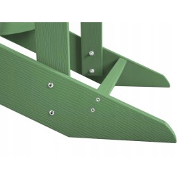 Adirondack žalia sodo kėdė su kėdute