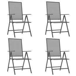 5 dalių sodo baldų komplektas, antracitinis plienas