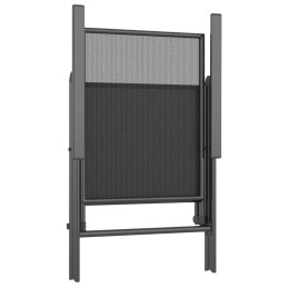 5 dalių sodo baldų komplektas, antracitinis plienas