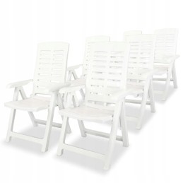 Sulankstomos sodo kėdės, 6 vnt, plastikinės,