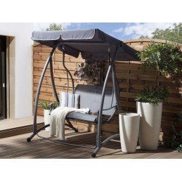 Tesero pilkos sodo sūpynės