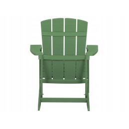 Adirondac žalia sodo kėdė su kėdute