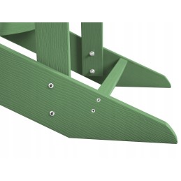 Adirondac žalia sodo kėdė su kėdute