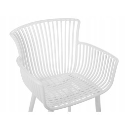 4 baltų Pesaro valgomojo kėdžių rinkinys