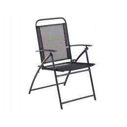 6 juodų sodo kėdžių rinkinys livo