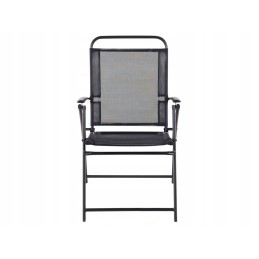 6 juodų sodo kėdžių rinkinys livo