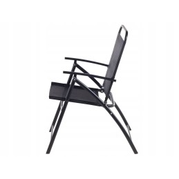 6 juodų sodo kėdžių rinkinys livo