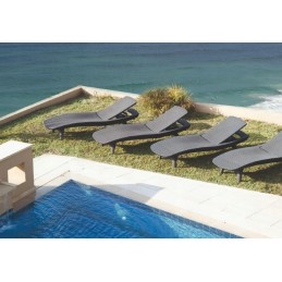 2 x ramiojo vandenyno sodo baseino gultai + grafito stalas