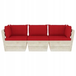 Sodo 3-vietė sofa iš padėklų, su pagalve