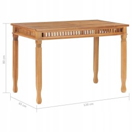 Lumarko sodo stalas, 120x65x80 cm, medžio masyvo