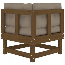 Kampinės sėdynės su pagalvėlėmis, 2 vnt., medaus, d