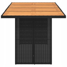 Sodo stalas su akacija, juodas, 190x80x74 cm lumarko!