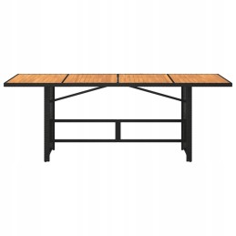 Sodo stalas su akacija, juodas, 190x80x74 cm lumarko!
