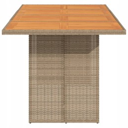 Sodo stalas su akacija, smėlio spalvos, 190x80x74 cm lumarko!