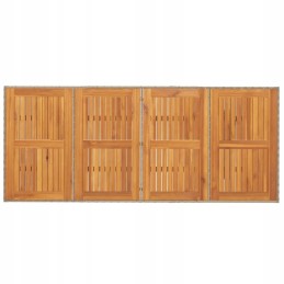 Sodo stalas su akacija, smėlio spalvos, 190x80x74 cm lumarko!