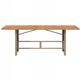 Sodo stalas su akacija, smėlio spalvos, 190x80x74 cm lumarko!