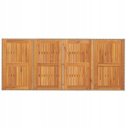 Sodo stalas su akacija, smėlio spalvos, 190x80x74 cm lumarko!