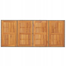 Sodo stalas su akacijos viršumi, pilkas 190x80x74 cm, iš lumarko rotango!