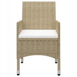 Vidaxl 5 dalių sodo baldų komplektas, smėlio spalvos