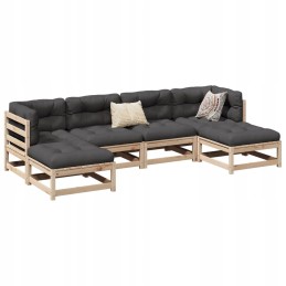 Pušies sodo baldų komplektas - kampinė sofa 70x70x67 cm, vidurinė sofa