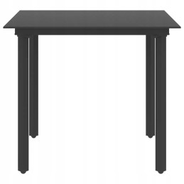 dalių PVC rotango sodo baldų komplektas, juodas