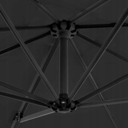 Pakabinamas skėtis su aliuminio stulpu, 250x250 cm