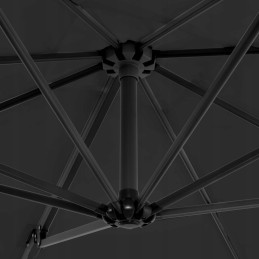 Pakabinamas skėtis su aliuminio stulpu, 250x250 cm