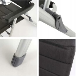 Aliumininė sodo kėdė - tvirtas paminkštinimas - 2 vnt