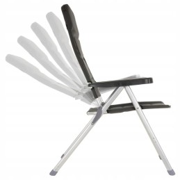 Aliumininė sodo kėdė - tvirtas paminkštinimas - 2 vnt